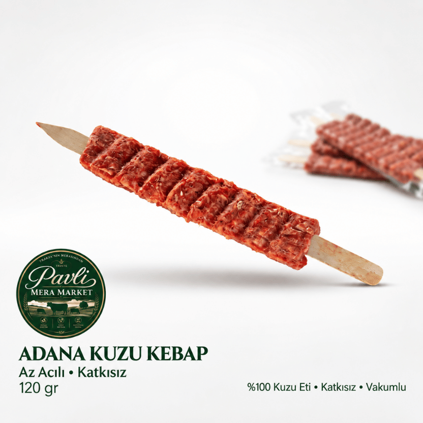 Pavli Adana Kuzu Kebap | Az Acılı • Katkısız • 120 gr