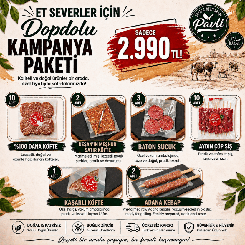Et Severler için Dopdolu Kampanya Paketi