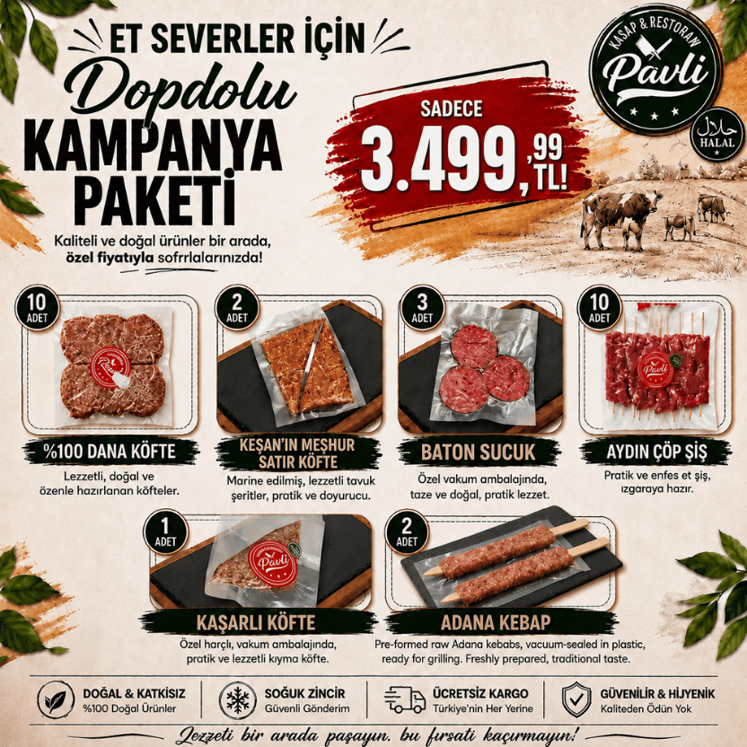 Et Severler için Dopdolu Kampanya Paketi