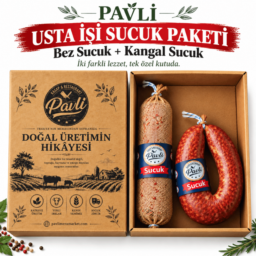 Pavli Usta İşi Sucuk Paketi - Bez & Kangal Sucuk